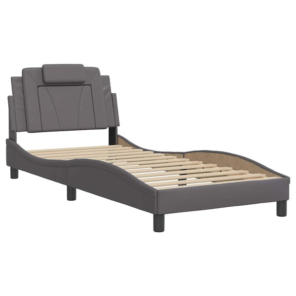 vidaXL Bed Frame "Viana" Without Mattress Grey 80x200 cm Faux Leather