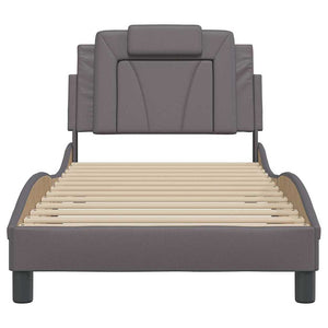 vidaXL Bed Frame "Viana" Without Mattress Grey 80x200 cm Faux Leather