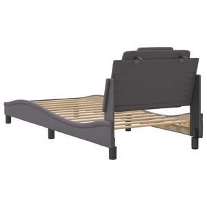vidaXL Bed Frame "Viana" Without Mattress Grey 80x200 cm Faux Leather