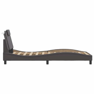 vidaXL Bed Frame "Viana" Without Mattress Grey 80x200 cm Faux Leather