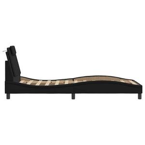 vidaXL Bed Frame "Viana" Without Mattress Black 90x190 cm Faux Leather