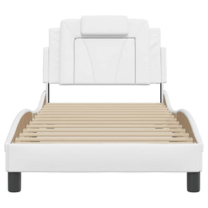 vidaXL Bed Frame "Viana" without Mattress White 90x190 cm Faux Leather