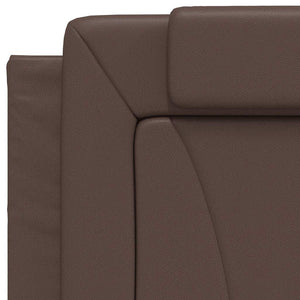 vidaXL "Viana" Bed Frame without Mattress Brown 90x190 cm Faux Leather