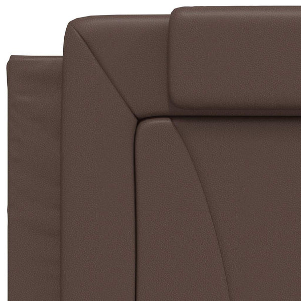 vidaXL "Viana" Bed Frame without Mattress Brown 90x190 cm Faux Leather