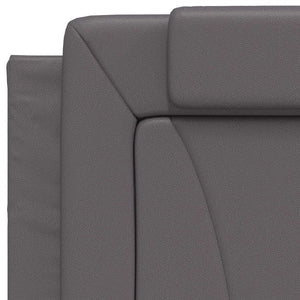 vidaXL "Viana" Bed Frame Without Mattress Grey 90x190 cm Faux Leather