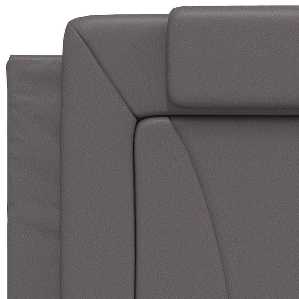 vidaXL "Viana" Bed Frame Without Mattress Grey 90x190 cm Faux Leather