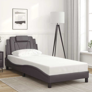 vidaXL "Viana" Bed Frame Without Mattress Grey 90x190 cm Faux Leather