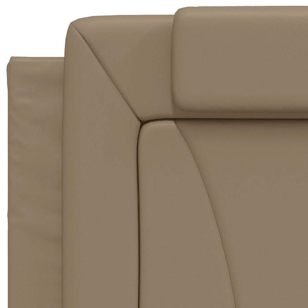 vidaXL Bed Frame "Viana" without Mattress Cappuccino-Brown 90x190 cm Faux Leather