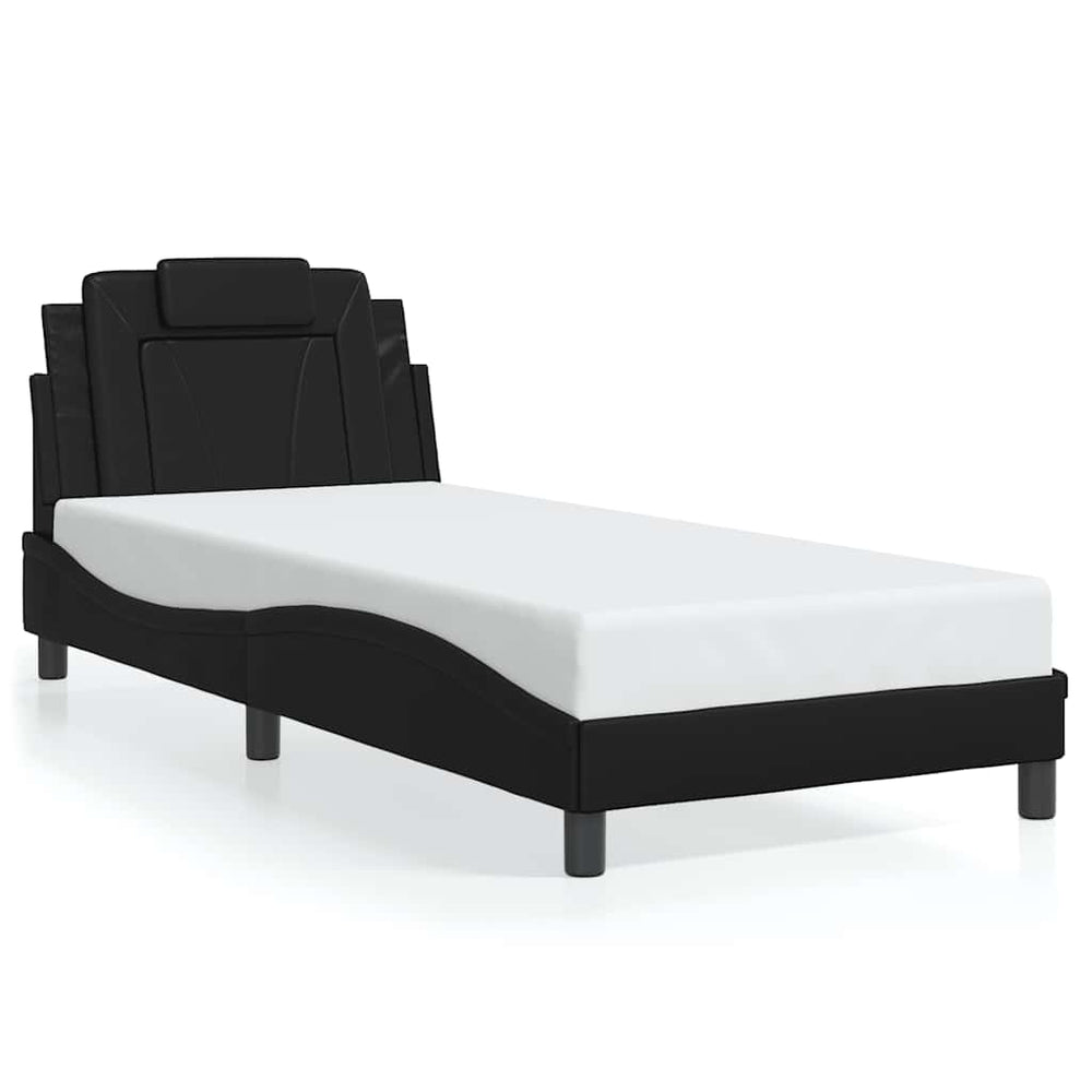 vidaXL Bed Frame "Viana" Without Mattress Black 90x200 cm Faux Leather