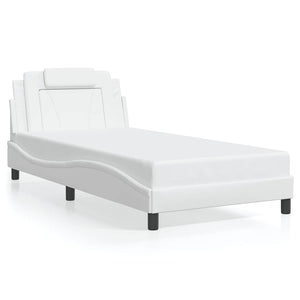 vidaXL Bed Frame "Viana" Without Mattress White 100x200 cm Faux Leather