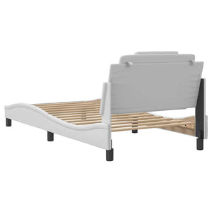 vidaXL Bed Frame "Viana" Without Mattress White 100x200 cm Faux Leather