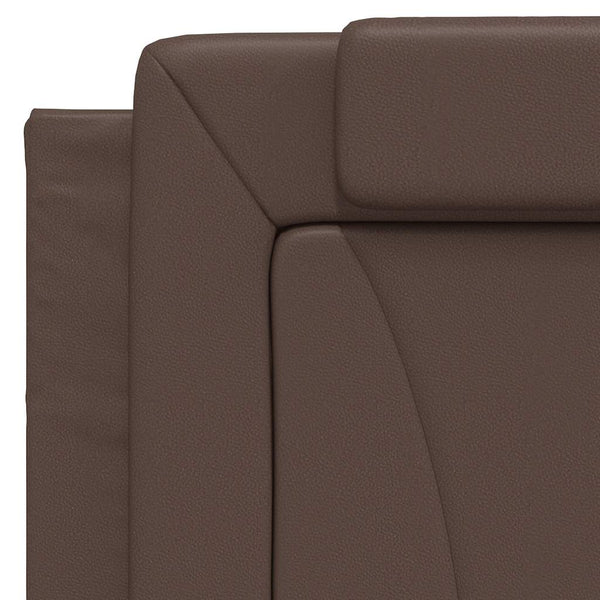 vidaXL "Viana" Bed Frame without Mattress Brown 100x200 cm Faux Leather