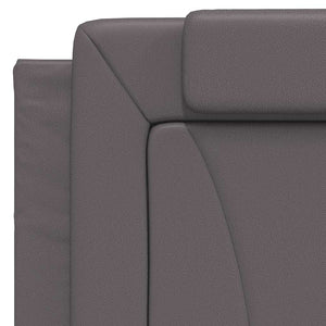 vidaXL "Viana" Bed Frame without Mattress Grey 100x200 cm Faux Leather