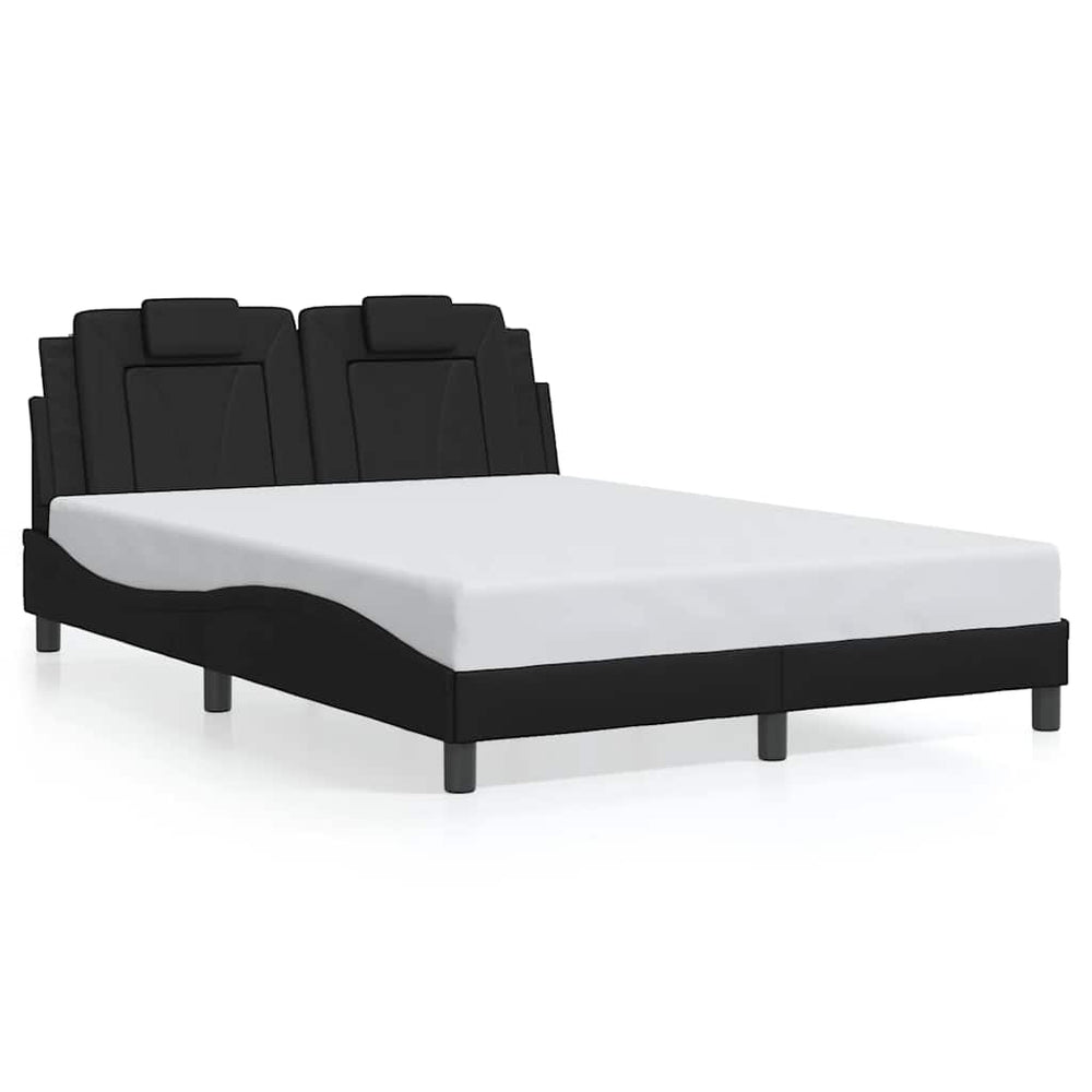 vidaXL Bed Frame "Viana" Without Mattress Black 120x200 cm Faux Leather