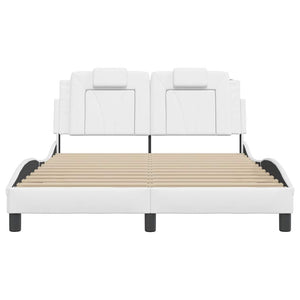 vidaXL Bed Frame "Viana" Without Mattress White 120x200 cm Faux Leather