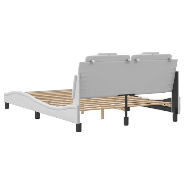 vidaXL Bed Frame "Viana" Without Mattress White 120x200 cm Faux Leather