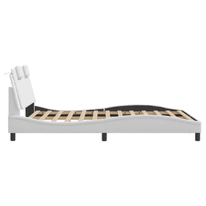vidaXL Bed Frame "Viana" Without Mattress White 120x200 cm Faux Leather