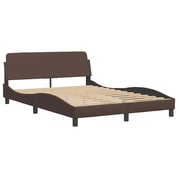 vidaXL Bed Frame "Viana" Without Mattress Brown 120x200 cm Faux Leather