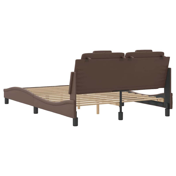 vidaXL Bed Frame "Viana" Without Mattress Brown 120x200 cm Faux Leather
