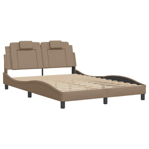 vidaXL "Viana" Bed Frame Without Mattress Cappuccino-Brown 120x200 cm Faux Leather