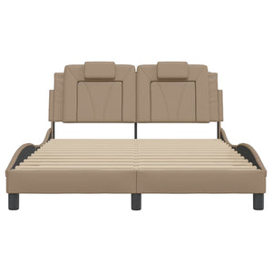 vidaXL "Viana" Bed Frame Without Mattress Cappuccino-Brown 120x200 cm Faux Leather