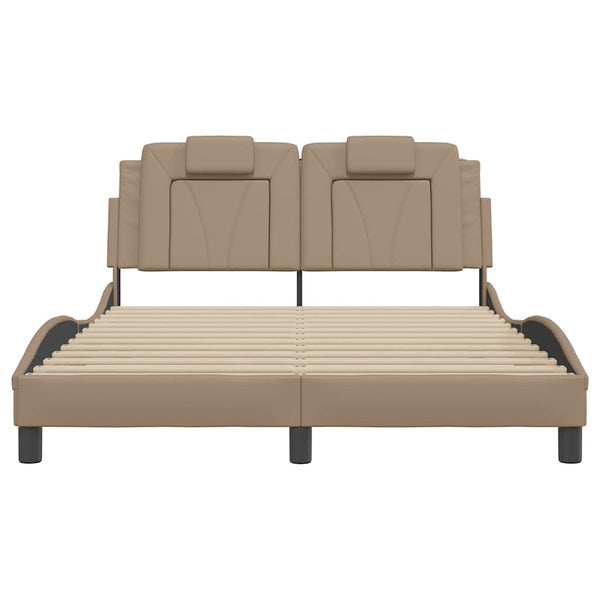 vidaXL "Viana" Bed Frame Without Mattress Cappuccino-Brown 120x200 cm Faux Leather