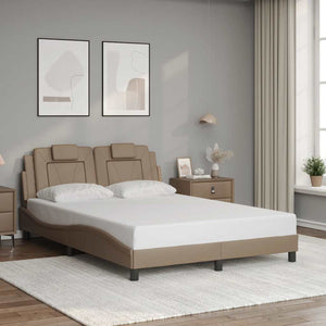 vidaXL "Viana" Bed Frame Without Mattress Cappuccino-Brown 120x200 cm Faux Leather