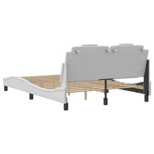vidaXL Bed Frame "Viana" Without Mattress White 140x190 cm Faux Leather