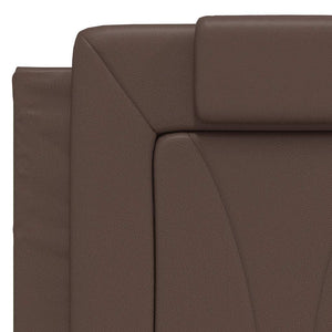 vidaXL "Viana" Bed Frame Without Mattress Brown 140x190 cm Faux Leather