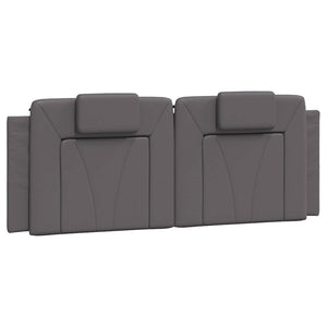 vidaXL Bed Frame "Viana" without Mattress Grey 140x190 cm Faux Leather