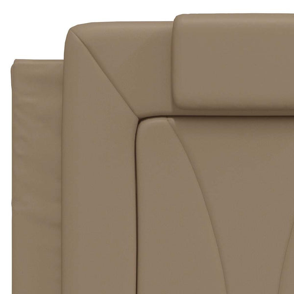 vidaXL Bed Frame "Viana" Without Mattress Cappuccino Brown 140x190 cm Faux Leather