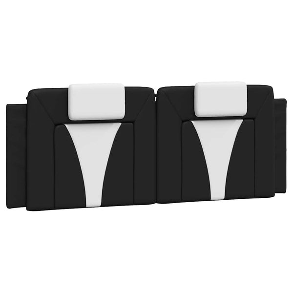 vidaXL Bed Frame "Viana" without Mattress Black and White 140x190 cm Faux Leather