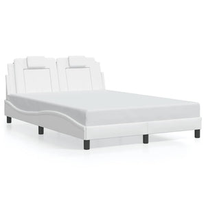vidaXL Bed Frame "Viana" Without Mattress White 140x200 cm Faux Leather