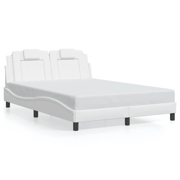 vidaXL Bed Frame "Viana" Without Mattress White 140x200 cm Faux Leather
