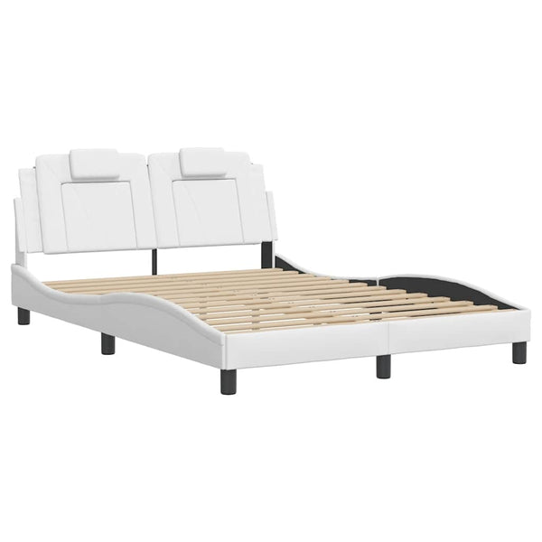 vidaXL Bed Frame "Viana" Without Mattress White 140x200 cm Faux Leather