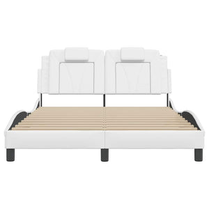 vidaXL Bed Frame "Viana" Without Mattress White 140x200 cm Faux Leather
