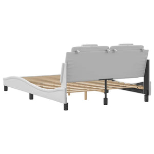 vidaXL Bed Frame "Viana" Without Mattress White 140x200 cm Faux Leather