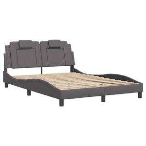 vidaXL "Viana" Bed Frame Without Mattress Grey 140x200 cm Faux Leather