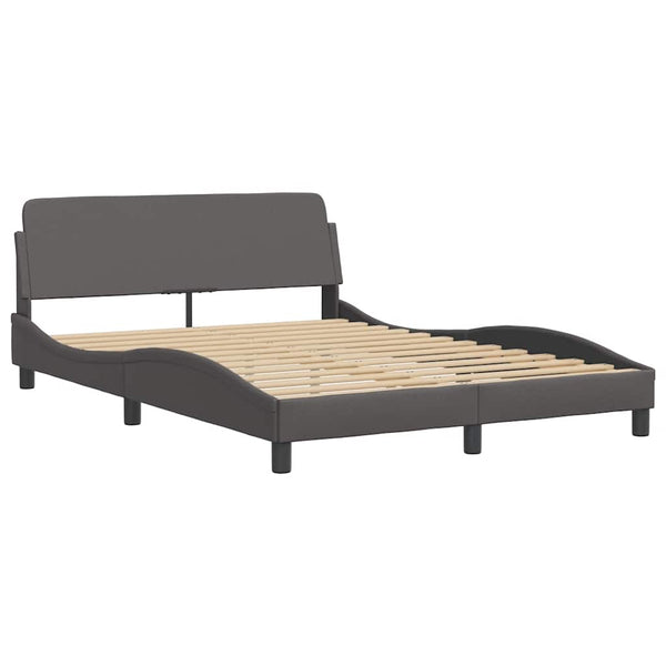 vidaXL "Viana" Bed Frame Without Mattress Grey 140x200 cm Faux Leather