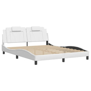 vidaXL "Viana" Bed Frame without Mattress White 160x200 cm Faux Leather