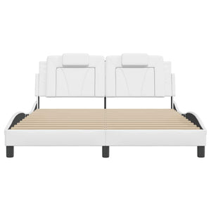 vidaXL "Viana" Bed Frame without Mattress White 160x200 cm Faux Leather