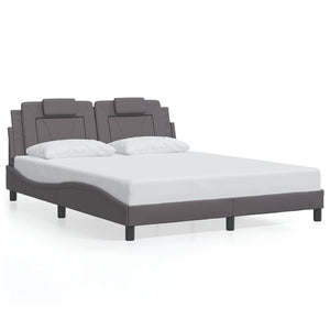 vidaXL Bed Frame "Viana" without Mattress Grey 160x200 cm Faux Leather