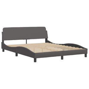 vidaXL Bed Frame "Viana" without Mattress Grey 160x200 cm Faux Leather