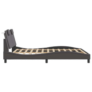 vidaXL Bed Frame "Viana" without Mattress Grey 160x200 cm Faux Leather