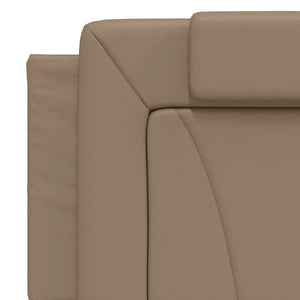 vidaXL Bed Frame "Viana" without Mattress Cappuccino Brown 160x200 cm Faux Leather
