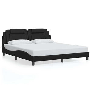 vidaXL "Viana" Bed Frame without Mattress Black 180x200 cm Faux Leather