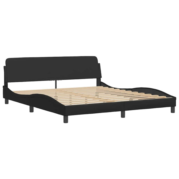 vidaXL "Viana" Bed Frame without Mattress Black 180x200 cm Faux Leather