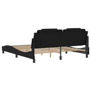 vidaXL "Viana" Bed Frame without Mattress Black 180x200 cm Faux Leather