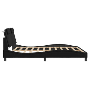 vidaXL "Viana" Bed Frame without Mattress Black 180x200 cm Faux Leather