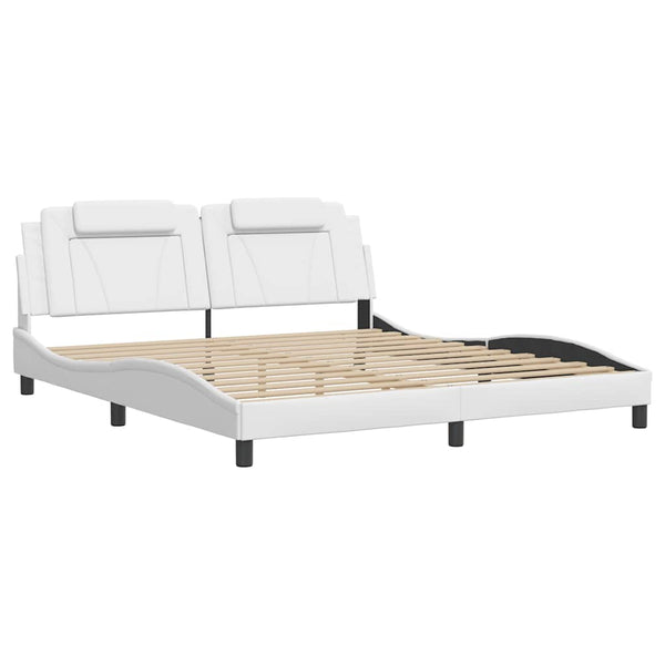 vidaXL Bed Frame "Viana" without Mattress White 180x200 cm Faux Leather